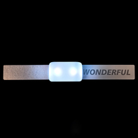 Bracelet LED ABS Magic Strap avec logo personnalisé, télécommande sans fil DMX, 15 couleurs lumineuses, portable, thème ROMANCE, concerts, cadeaux