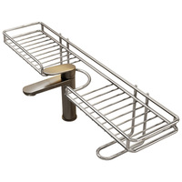Étagère de rangement pour lavabo de salle de bain en acier inoxydable poli, à fixer sur robinet, capacité de charge 10-15 kg