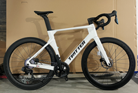 Vélo de route en aluminium ultra-léger de qualité course avec suspension de fourche et design à guidon plat, capacité de charge de 300 kg, unisexe