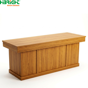 Modern Retail <b>Checkout</b> <b>Counter</b> Cashier Desk POS Reception <b>Counter</b> Blue and White Modular Store <b>Counter</b> - Product Image 3