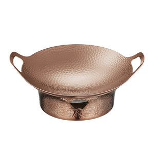 Marmite à soupe en acier inoxydable triple couche martelé avec réchaud à <span class=keywords><strong>alcool</strong></span> professionnel pour restaurant - Product Image 1