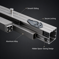 Mécanisme de glissière de table dissimulée en aluminium léger, glissière de tiroir robuste pour l'intérieur des camping-cars