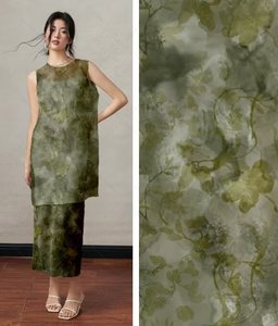 Stock lote 100% Lino liso tela impresión personalizada tela transpirable suave para mujer ropa - Product Image 3