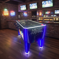 Table de football de haute qualité pour 2 joueurs, en acier inoxydable, fonctionnement à pièces, jeu de table de football, prise en charge de l'anglais, rechargeable pour