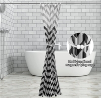 Rideau de douche 100% PEVA avec œillets anti-moisissures et anti-rouille