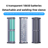 Nueva llegada 6 18650 batería PD22.5W caja de Banco de energía Dual USB 12000mAh carga rápida con pantalla LED para regalos