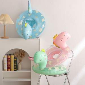 Bouée gonflable dinosaure pour bébé, flotteur sous-aisselles épaissi pour enfants, utilisation piscine et parc aquatique, motif animalier, design original - Product Image 2