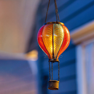 Sân vườn trang trí năng lượng mặt trời đèn khinh khí cầu đèn lồng cỏ nhấp nháy ngọn lửa không thấm nước năng lượng mặt trời Powered hoàng hôn rực bóng ánh sáng - Product Image 1