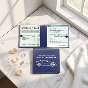 Organisateur de documents de voiture personnalisé pour boîte à gants, porte-cartes d'identité, porte-cartes d'immatriculation et d'assurance en plastique - Product Image 1