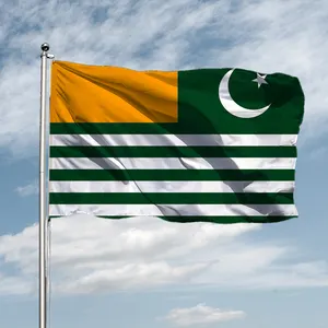 Fast Delivery No MOQ 100% Polyester High Quality Double Stitching Kashmir Flags