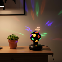 Boule lumineuse LED RGB rotative, lampe magique, décoration d'intérieur, alimentée par USB/batterie, pour fête, scène, boule disco, lumières colorées