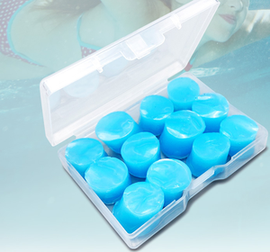 Bouchons d'oreilles en silicone réutilisables anti-ronflement, étanches pour la natation, en gel de silicone pour le bruit - Product Image 2