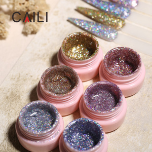 Hochwertiger Disco Flash <span class=keywords><strong>Glitter</strong></span> Gel Lack mit funkeln dem glänzendem Effekt Profession elles <span class=keywords><strong>Nail</strong></span> Art Design Einfache Anwendung - Product Image 6