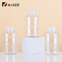 Bouteille jetable en PET sans BPA, écologique et recyclable, de 300 ml, 500 ml, 700 ml, 1000 ml (1 L), pour mini-seau, thé au lait, eau minérale, soda