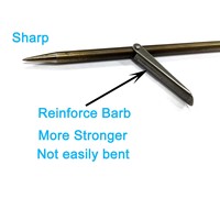 Canne à pêche en fibre de carbone de 240 cm (8 pieds) pour lance de pêche hawaïenne, 3 sections, lance de pêche à main, pointe en acier inoxydable 17-4PH