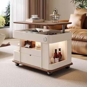 Lin Xuan mesa de centro multifuncional presione manualmente para levantar la parte superior vertical rotar y levantar el hardware de la Mesa de gas - Product Image 6