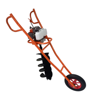 250Mm Lichtmetalen Trolley Aarde Vijzel Met 62cc 48f <span class=keywords><strong>1e48f</strong></span> Motor | Wielsoort Grondboor - Product Image 2