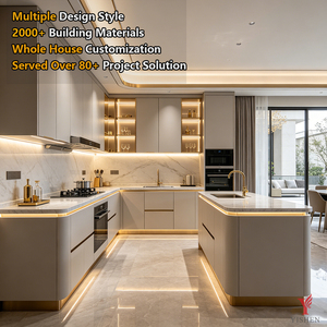 <span class=keywords><strong>Cuisine</strong></span> moderne minimaliste en bois, armoires de <span class=keywords><strong>cuisine</strong></span> modulaires personnalisées en contreplaqué, <span class=keywords><strong>cuisine</strong></span> complète, armoire, usine de Foshan, certificat CE - Product Image 1