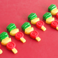Style japonais légumes Barbecue résine Flatback Cabochon pour album à faire soi-même réfrigérateur aimant maison de poupée Miniature nourriture