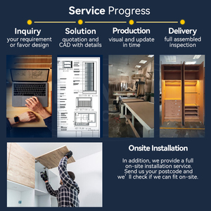 ตู้เสื้อผ้าไม้บานเรียบทันสมัยแบบปิดนุ่มนวล สำหรับห้องนอนในบ้านพักอาศัย พร้อมโซลูชั่นจัดเก็บของแบบกำหนดเอง - Product Image 5