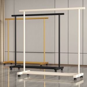 Giá sỉ, giá rẻ, giá gốc, giá ưu đãi: Giá treo quần áo, giá để đồ bằng kim loại đơn giản, có bánh xe, kiểu dáng hiện đại, bán buôn - Product Image 1