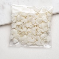1kg kustom Biodegradable dipilih tangan alami diawetkan daun besar kelopak hidrangea putih untuk dekorasi pesta konfeti pernikahan