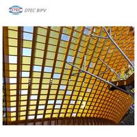 Panneau solaire de façade BIPV 180-360W personnalisé CdTe avec système bifacial transparent à double verre Module de mur-rideau PV coloré