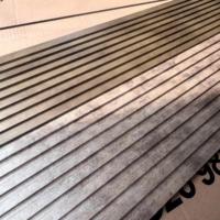 Panneau mural cannelé en WPC à texture pierre 100x15mm 4 grilles, étanche, OEM, pour revêtement commercial de salles de bain et entrepôts - Fournisseur