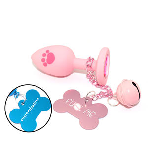 <span class=keywords><strong>Plug</strong></span> <span class=keywords><strong>anal</strong></span> mignon en silicone pour animaux de compagnie bijoux en cristal étiquette de chien personnalisée chaîne cloche patte de chat flirtant produits fétichistes jouets sexuels pour adultes godemichet <span class=keywords><strong>Anal</strong></span> - Product Image 2
