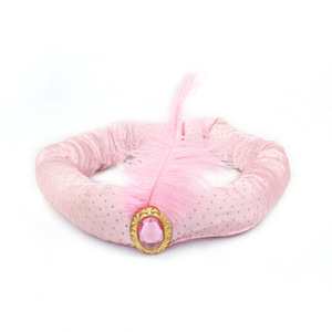 Diadema étnica de plumas estilo indio, tocado decorativo morado para fiestas y espectáculos - Product Image 4