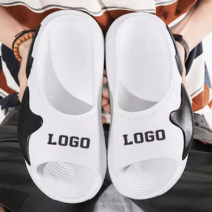 Zapatillas deslizantes personalizadas para hombre, sandalias <span class=keywords><strong>inflables</strong></span> rojas y negras con adornos deslizantes, orden mínima, zapatillas de sandalias deslizantes blancas - Product Image 6