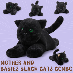 かわいい黒猫ぬいぐるみぬいぐるみぬいぐるみハロウィンクリスマスホームデコレーションギフト - Product Image 2