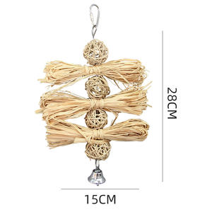 T596 aksesoris kandang burung tali mainan burung bayan edukasi dan bola katun untuk bermain persediaan hewan peliharaan untuk anjing dan burung - Product Image 2