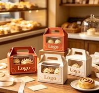 Boîte d'emballage personnalisée pour gâteau tiramisu d'anniversaire, biodégradable, haut de gamme, boîte à mini-gâteaux de 4 à 6 pouces avec fenêtre transparente