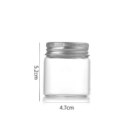 Pot transparent de stockage en verre vide de 100/200/300/400/500ml