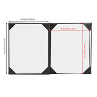 Protège-menu de restaurant en cuir PU avec logo personnalisé et coins biseautés 8,5 x 11 pouces pour bar, café, hôtel, liste des vins