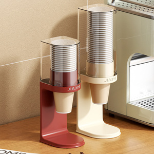 Dispenser per Bicchieri da Parete Gratuito, <span class=keywords><strong>Porta</strong></span> Bicchieri in Plastica <span class=keywords><strong>Trasparente</strong></span> per Bicchieri Usa e Getta, per <span class=keywords><strong>Cucina</strong></span> e Ufficio - Product Image 6