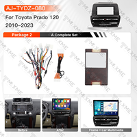 Kit de cadre de façade pour autoradio DVD pour TOYOTA Prado 2010-2023 pour écran de navigation Android 13 de 12,3" 13,1" avec CarPlay sans fil