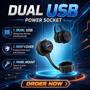 ปลั๊กอากาศยาน Lshitech USB3.0 <span class=keywords><strong>IP68</strong></span> กันน้ำ ขั้วต่อแบบวงกลม ตัวเมีย สำหรับติดตั้งบนแผงไฟฟ้าอุตสาหกรรม ขนาด M20.8 มม. - Product Image 2