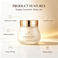 Pot en verre crème 100g Soft Pearl pour emballage cosmétique, crème visage et soins de la peau, avec pulvérisation, couleurs personnalisées, logo, conception OEM ODM