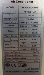 Aire Acondicionado Vertical Misubesi, Climatizador Hersense 24000 BTU, Aire Acondicionado Split de Pared, Portátil - Product Image 2