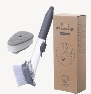 แปรงทำความสะอาดครัว 2 in 1 ด้ามยาว พร้อมฟองน้ำและที่จ่ายน้ำยาล้างจาน ขายส่งราคาพิเศษ - Product Image 4