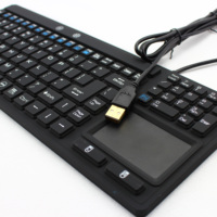Teclado de silicona médico industrial desinfectable lavable impermeable IP68 retroiluminado con panel táctil y teclas de función