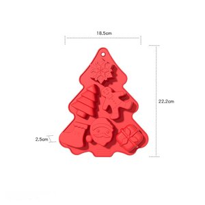 Stampo in Silicone Ecologico a Forma di Albero di Natale per Dolci e Cioccolato, Utensili <span class=keywords><strong>da</strong></span> Pasticceria - Product Image 6