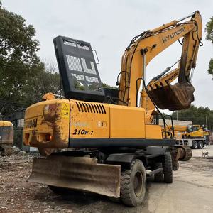 รถขุดไฮดรอลิกคุณภาพสูง HYUNDAI 210W-7 21 ตัน พร้อมจัดส่งฟรี รถขุดตีนตะขาบพร้อมปั๊มเครื่องยนต์ แบริ่ง ได้รับการรับรอง EPA&CE มือสอง - Product Image 4