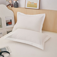 Ensemble de literie de luxe en tissu uni de qualité supérieure 200TC 40s, tissé, lavable, 4 pièces, drap plat