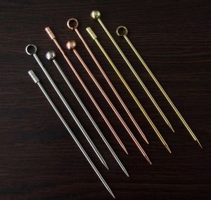 Palillos de Metal para Bebidas, Reutilizables, Económicos, para Fiestas y Cafeterías, Palillos para Cócteles en Color Plata y Oro - Product Image 2
