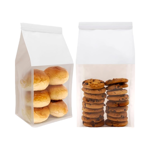 Tùy chỉnh màu Nâu giấy trắng bao bì bánh mì Túi đáy vuông thực phẩm bánh mì nướng Túi giấy Kraft rõ ràng Túi cửa sổ cho bánh mì - Product Image 4