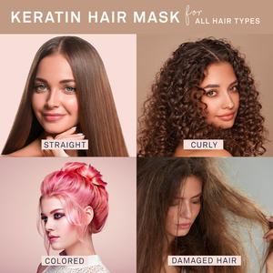 Crema Reparadora para Cabello Seco y Dañado, Hidratante, Suavizante, Acondicionador Profundo, Mascarilla de Tratamiento Capilar con Keratina - Product Image 6