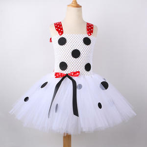 Vente chaude fantaisie dalmatiens <span class=keywords><strong>Costume</strong></span> enfants Halloween Costumes tacheté chien chiot Tutu habiller bébé fille vacances fête vêtements - Product Image 5